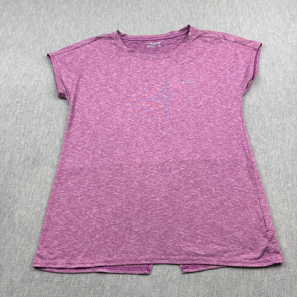 Columbia Shirt‎ Womens Small Purple Heathered Performance Athletic Training Gym